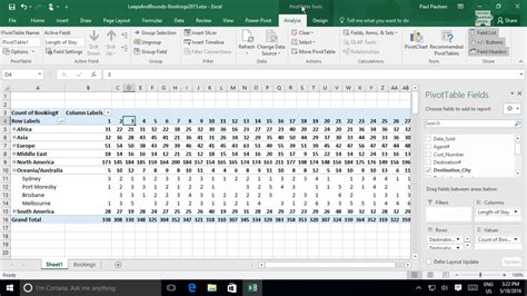 how to organize tables in excel