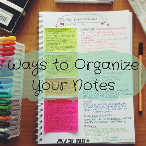 how to organize your writing notes