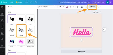 how to outline text box in canva