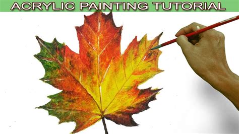 how to paint a maple leaf