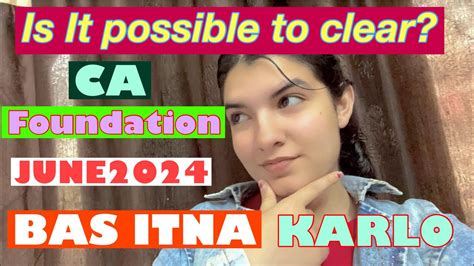how to pass ca foundation in one month