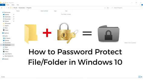 how to password protect a word folder in windows 10
