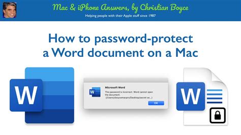 how to password protect word in mac