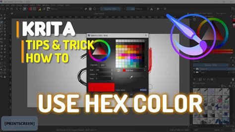how to paste hex code in krita