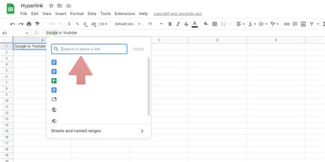 how to paste link in google sheets
