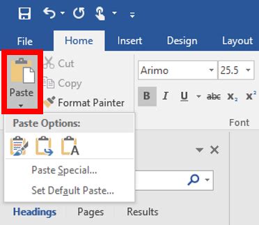 how to paste with formatting microsoft word