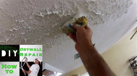 how to patch drywall with knockdown texture