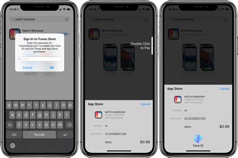 how to pay for apps with face id