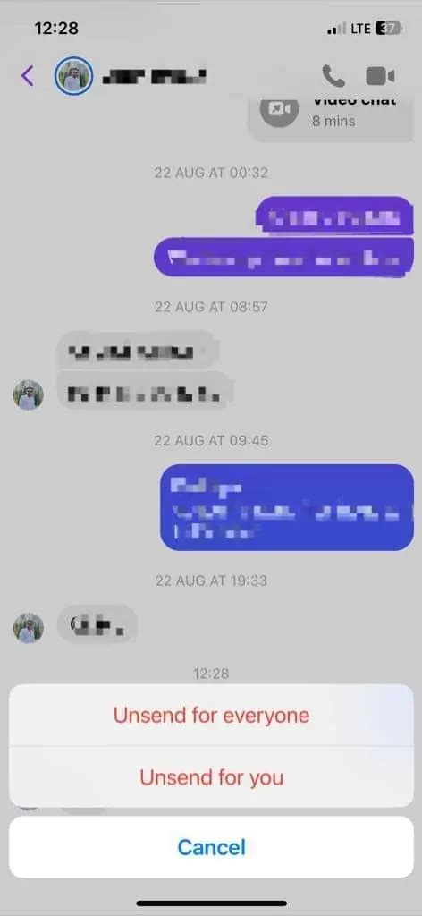 how to permanently delete facebook messages on iphone
