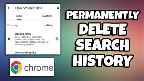 how to permanently delete search history from google chrome
