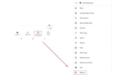how to permanently delete shared files from google drive