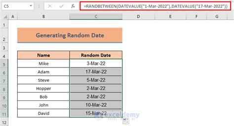how to pick random numbers in excel