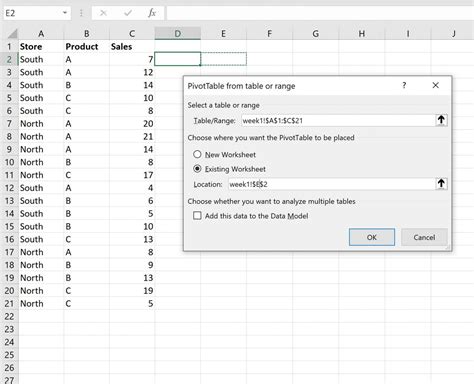 how to pivot multiple sheets in excel