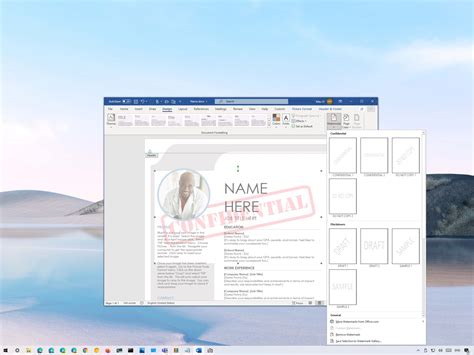 how to place a watermark in a word document