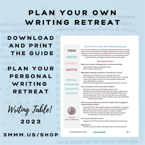 how to plan a writing retreat