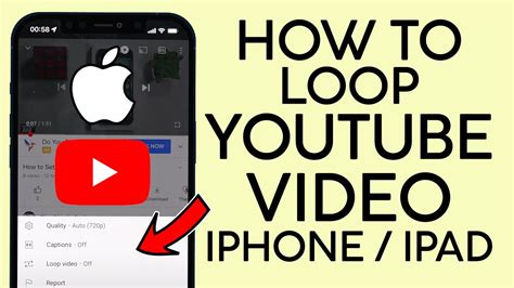 how to play a youtube video on loop on iphone