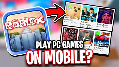 how to play roblox pc game on mobile