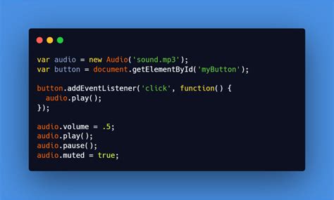 how to play sound in javascript html