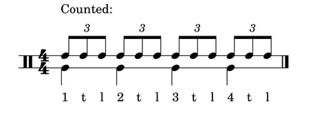 how to play triplets over eighth notes