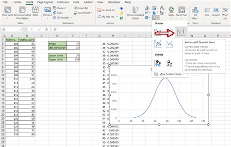 how to plot statistical distribution in excel