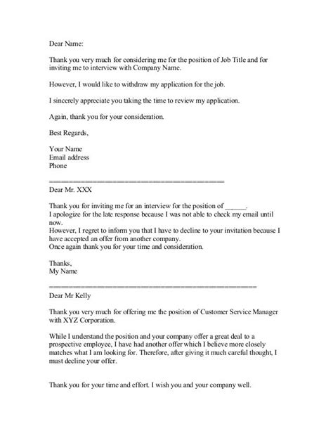how to politely decline an interview invitation