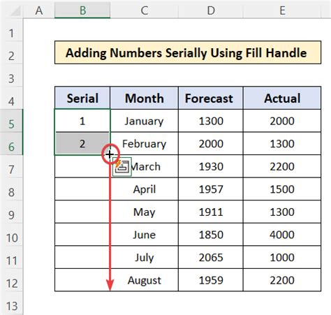 how to populate 1 2 3 in excel