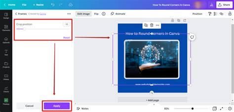 how to position image in canva frame
