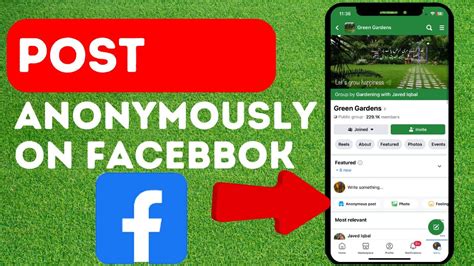 how to post anonymously on facebook group android