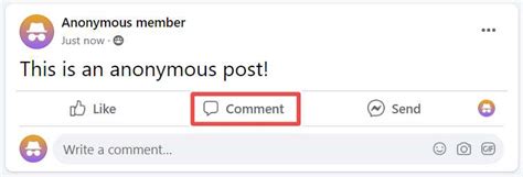 how to post anonymously on facebook group comment