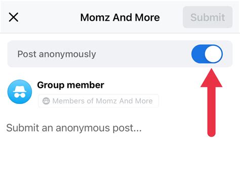 how to post anonymously on facebook group using android