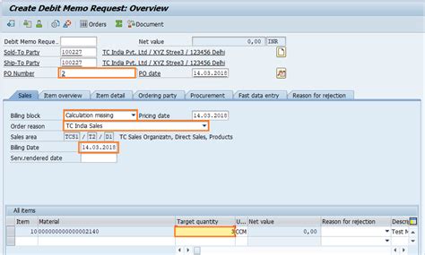 how to post debit memo in sap