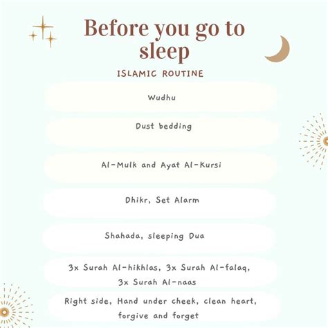 how to pray before sleeping in islam
