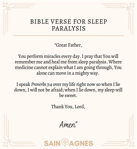 how to pray for sleep paralysis
