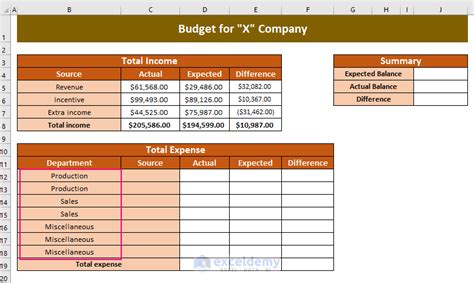 how to prepare a company budget in excel