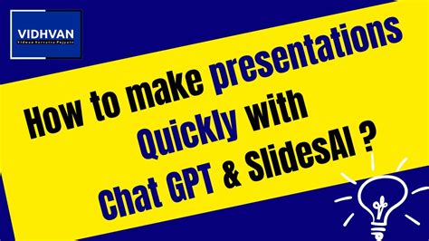 how to prepare a ppt with chatgpt