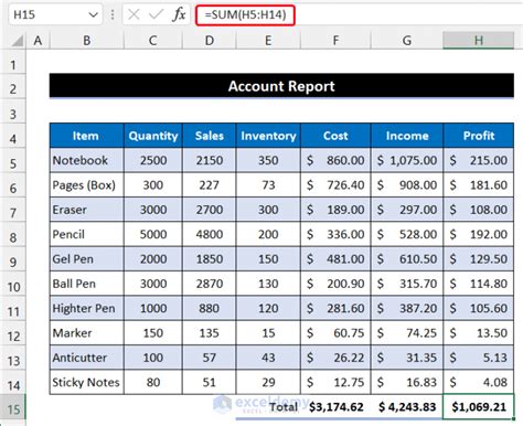 how to prepare accounts mis report in excel