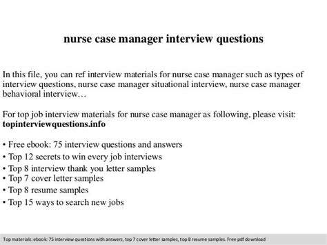 how to prepare for a nurse case manager interview