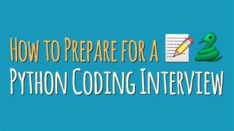 how to prepare for python coding interview