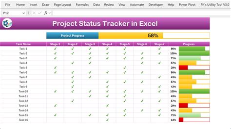 how to prepare project tracker in excel