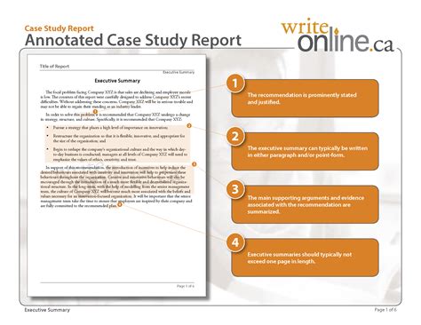 how to present a case study report