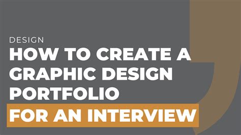 how to present a graphic design portfolio in an interview