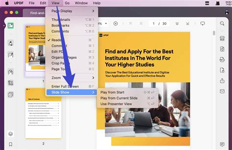 how to present a pdf slideshow