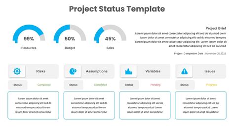 how to present a project status update