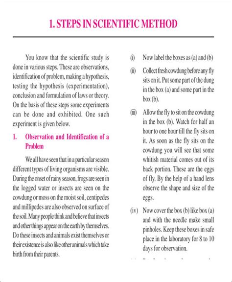 how to present a science project pdf