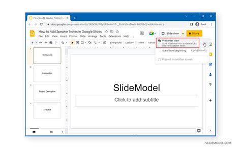 how to present google slides with speaker notes on ipad