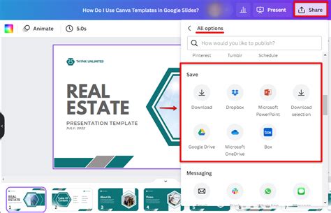 how to present in google meet using canva
