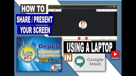 how to present in google meet using laptop