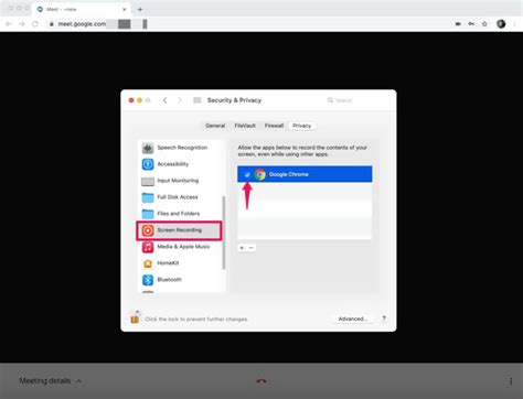 how to present in google meet using macbook