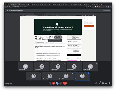 how to present ppt in full screen in google meet