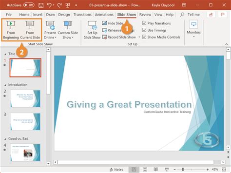 how to present video in powerpoint